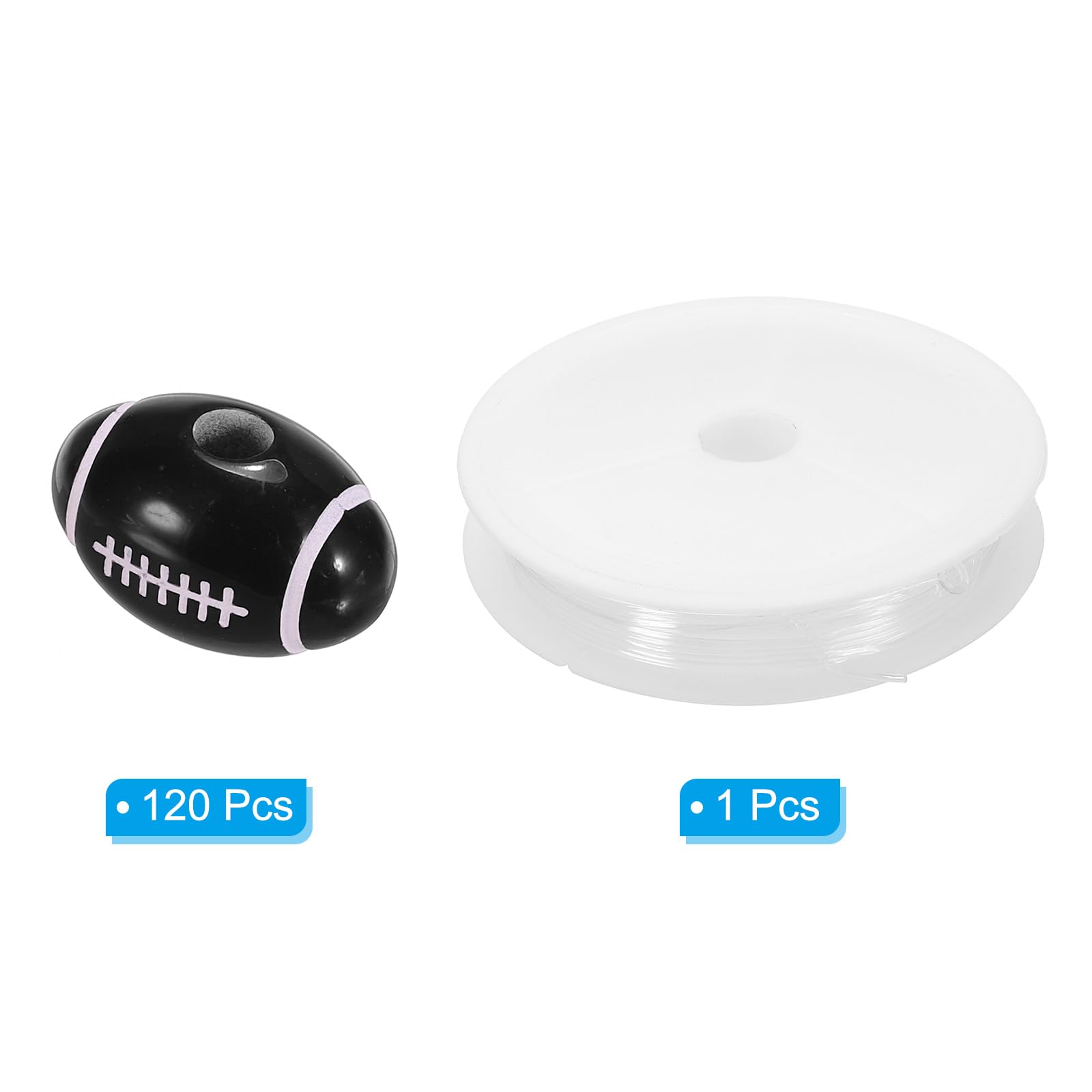 PATIKIL 12mm Acrylic Rugby Beads Bulk - Image 3
