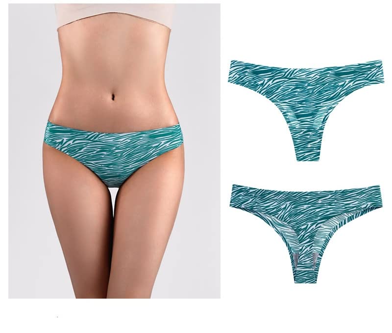 Mutande 6 Pack Women Sports Senza Soluzione di continuità Ice Silk Thong di Seta, Plus Size