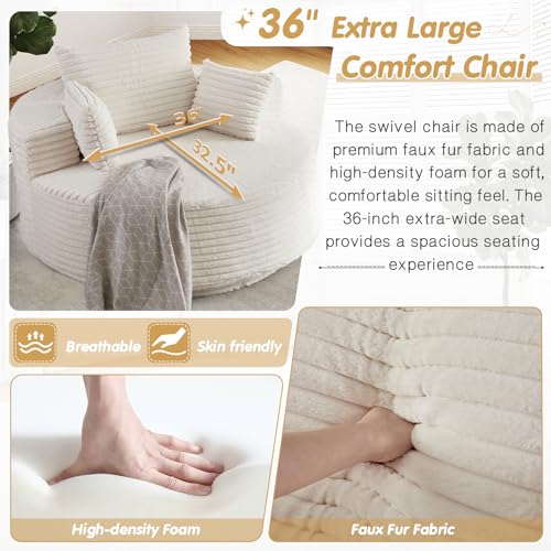 Sillón Plegable Peluche Beige miniatura 4