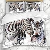 HATESAH Ropa Cama - Funda nórdica Cebras Africanas Pintura 