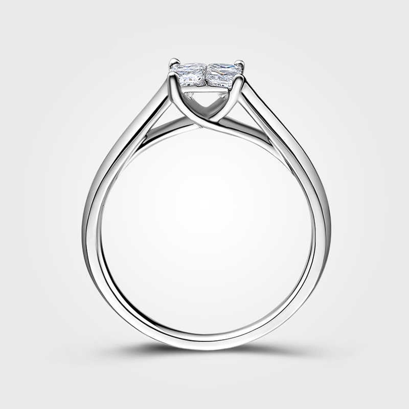 KnSam Prawdziwa biżuteria 950 Platinum/9K/14K/18K białe złoto, laboratoryjnie stworzona diamentowa obrączka klasyczna obrączka 18/14/9-karatowe złoto, rozm. 47-70