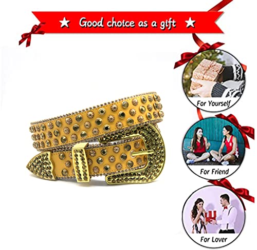 Ceinture cuir stras unisexe multicolore cristaux brillants taille