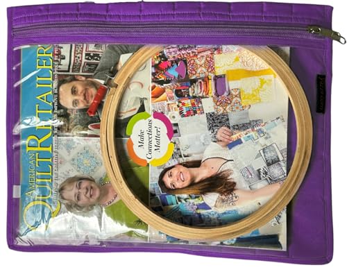 Image of Yazzii Travel Pouch - Portable and Multifuctional for Sewing Accessories, Crafting, Beading, & More - Purple