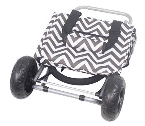 Image of dbest products Trolley Dolly Shopping Grocery Foldable Cart Storage Mom, Blue Polka Dot