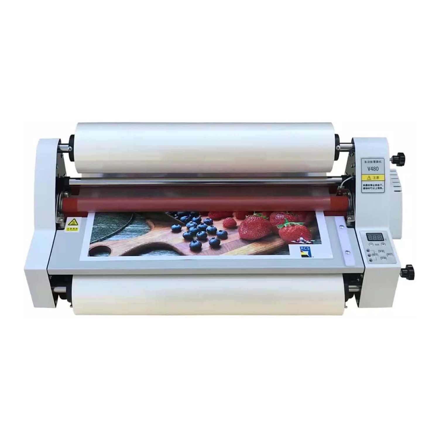 Macchina per Laminatura a Rullo Caldo Freddo, Laminatore Professionale 13 Pollici Con Modalità Laminatura Singola E Doppia Faccia, Adatto per Pellicole BOPP PET,Per Ambienti Ufficio