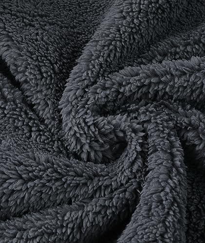 Image of GEEK LIGHTING Mens Fleece Lined Hoodies Zip Up Waffle Knit Thicken Hooded Sweatshirts Winter Jackets