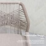PURPLE LEAF Garten Essgruppe PE Rattan & Teak 7-teilig