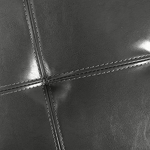 Joveco 51" Rectangle Tufted Bonded Pu Leather Storage Ottoman Bench Toy Chests & Storage Room Organizer For Living Room Bedroom (Dark Grey) #TOP6