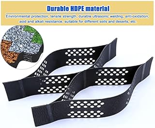 Grille de stabilisation de gravier en polyéthylène de 5,1 cm de haut pour chemins de contrôle de la boue dans les bases de pavés et dalles de pierre (taille : 2 x 2 m)