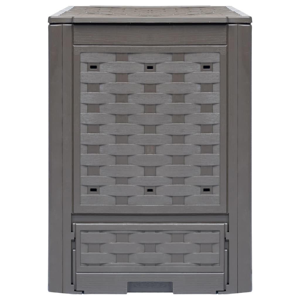 vidaXL Kompostowniki, 2 szt., 60x60x83 cm, 600 L, rattan z tworzywa
