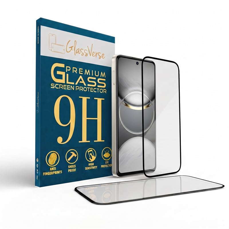 Image of GlassVerse 9H Tempered Glass For Tecno Spark 30 (Pack Of 2) with Free Installation Kit Full screen Coverage - 6.78 inch