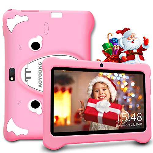 Tablet para nios de 7 Pulgadas, Android 9.0 Pie WiFi, 3GB de RAM 32GB ROM Tablet Android, Educacin, Juegos, Control Parental, Google GMS Certificado, Bluetooth, Doble Cmara(Rosado)