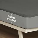 Wakefit Water Proof Terry Cotton Feel Mattress Protector | Alloy Grey | Machine Washable | Super Soft | Fits Mattress Upto 10 inches gallery image