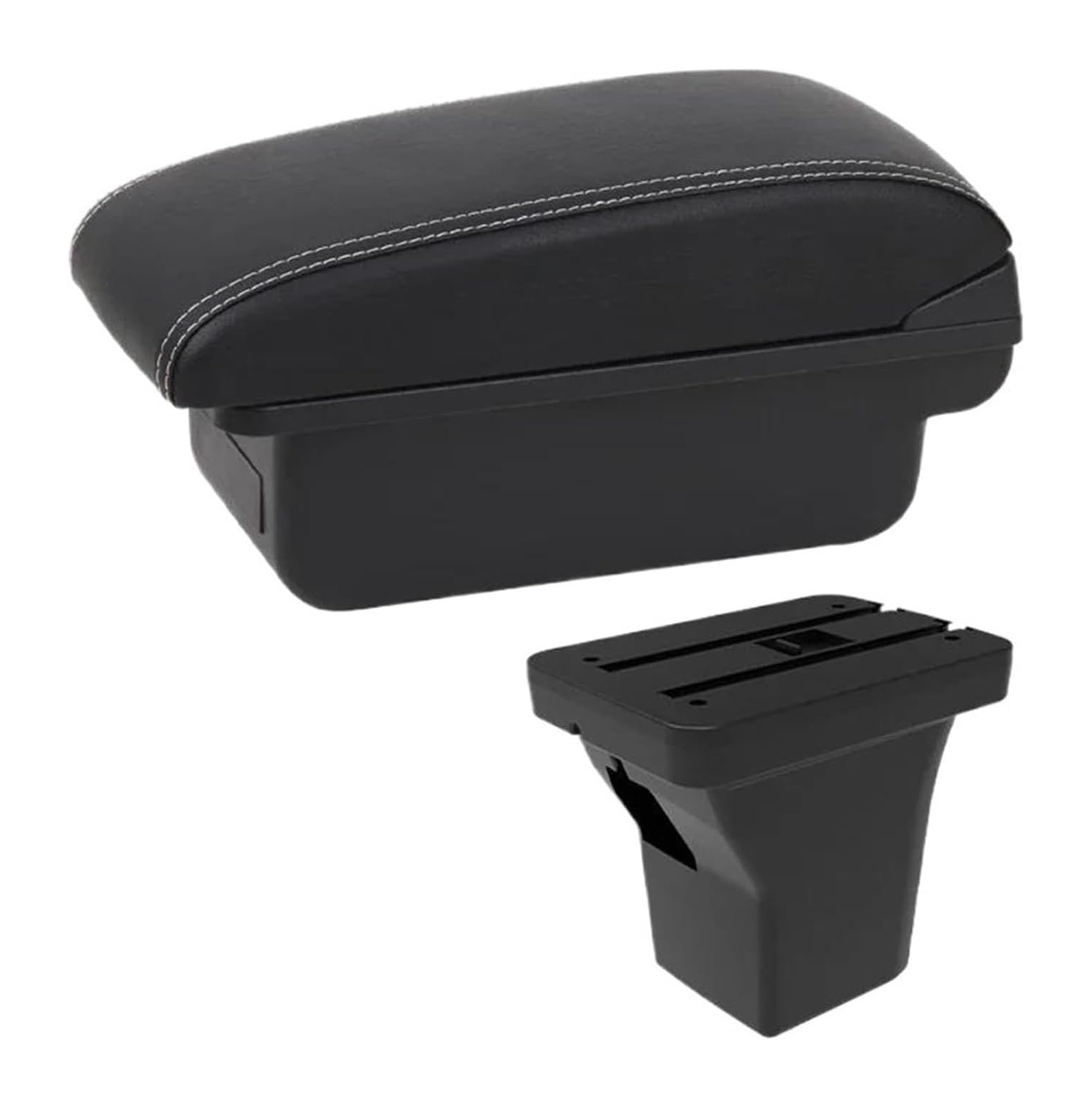 Hckclmbmzw C3 White Line Nousb For Aveo 2024 2025 Armrest Box Car Interior Modification Accessories Central Storage Usb Car Armrest Center Console(C3 White Line Nousb)