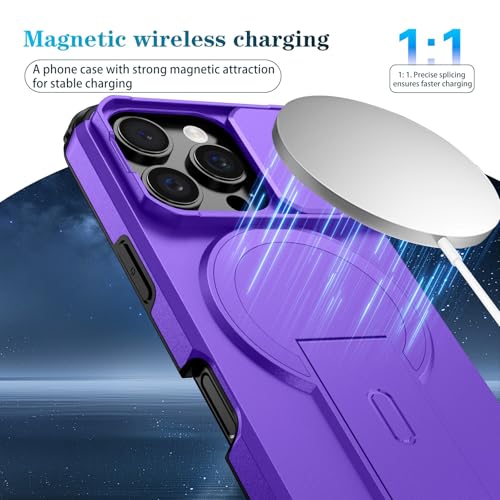 Coque magnétique iPhone 16 Pro Max antichoc avec anneau et cache objectif - 6