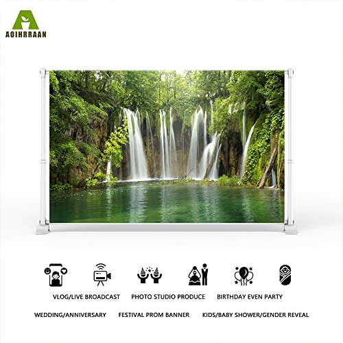 Aoihrraan 2,2x1,5m Waterfall Backdrop Spring Jungle Forest Cascade Nature Landscape Photography Background Resort Travel Room Wallpaper Decoration Children Adult Artistic Portrait Photo Studio Props - Image 2