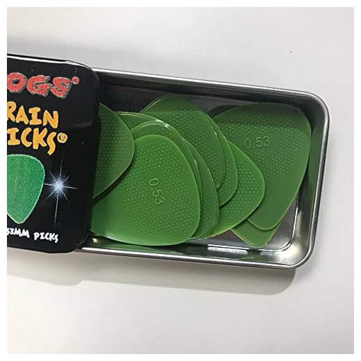 Snarling Dogs Brain Guitar Picks and Tin Box 1 Dozen .53 mm