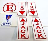 Vulcan RACE DECAL PACK SCCA, BATTERY SAFETY OFF, FIRE EXTINGUISHER, JACK UP & TOW DOWN