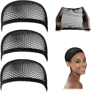 Black Mesh Wig Caps Three Pieces
