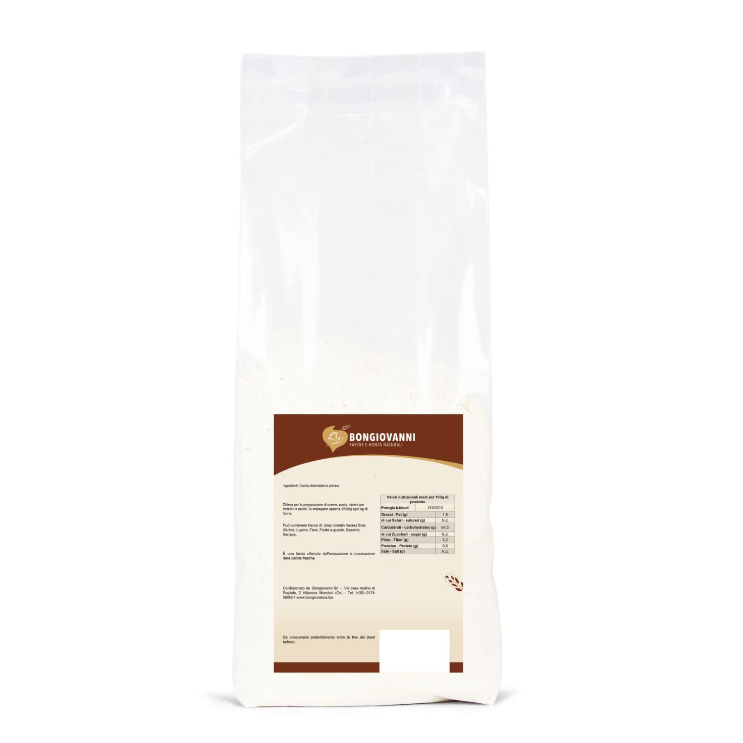 Bongiovanni Bontà Naturali Getrocknetes lila Karottenpulver 20 kg