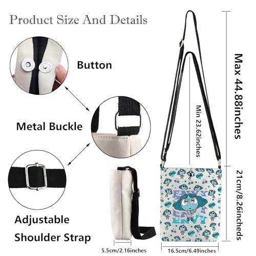 G2TUP Cartoon Emotions Crossbody Bag Envy Lover Gifts Cartoon Movie Gifts Cartoon Emotions Shoulder Bag2