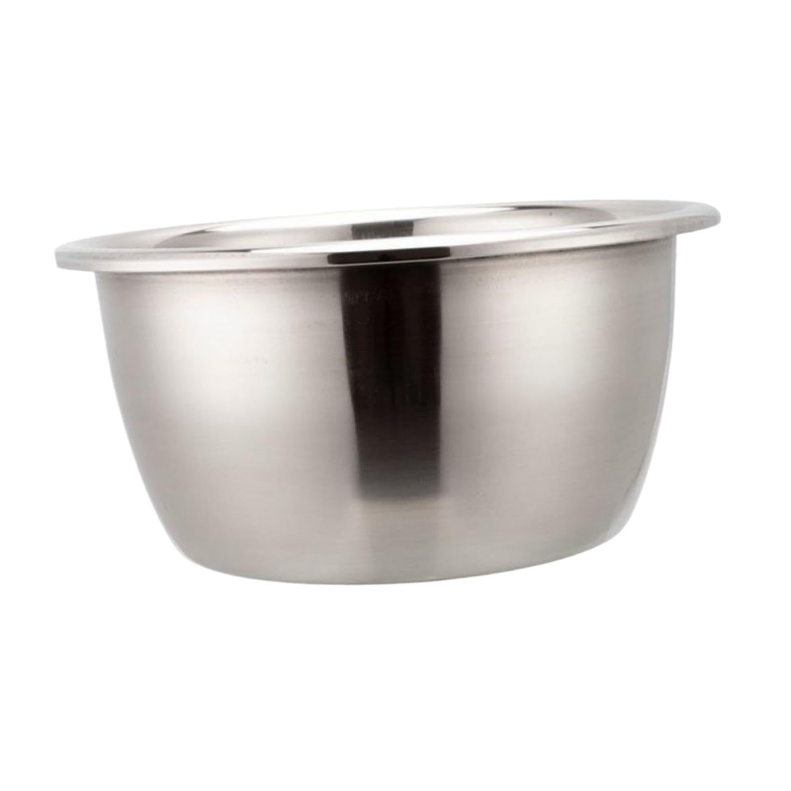 YIXANNX Versatile Large Mixing Bowl Dinner Buffet Serving Breading Foods Mixing Ingredients Effortlessly Bowl Or Strainer is Made Sturdy Stainless Steel, Silver, 24cm