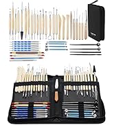 TEMONTIAN Pottery Clay Sculpting Tools,Double Sided Polymer Clay Tools, Sculpting Clay,43Pcs Doub...