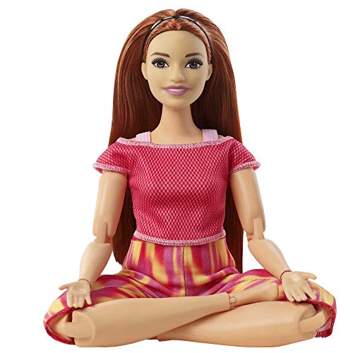 Barbie GXF07 - Made to Move Puppe mit braunem Haar, bewegliche und sportliche Modepuppe mit 22 Gelenken, Spielzeug ab 3… – Bild 4