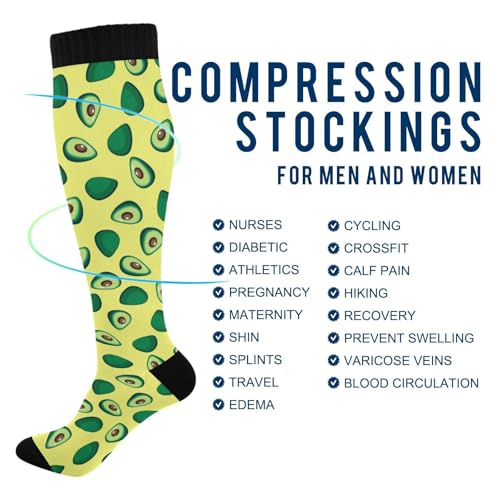 Image of Compression Socks for Women & Men, Knee High Socks for Circulation Medical Running Athletic Nurse Travel