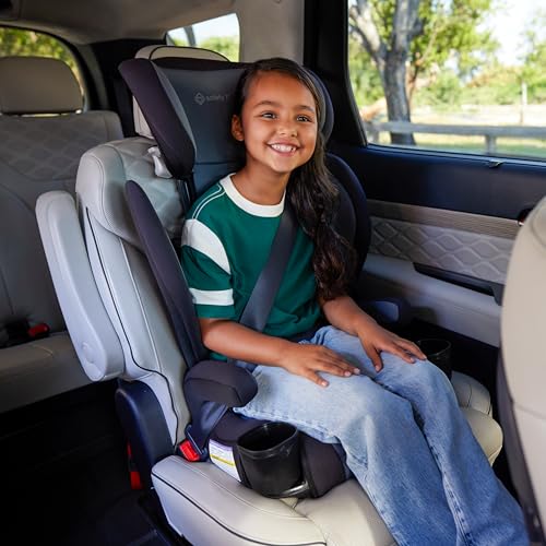 Safety 1st Grow and Go 2-in-1 Booster Car Seat with ComfortWings, Converts High-Back to Backless, 19" Wide, Slim Design, Lightweight, Foldable, Easy-Clean, Cup Holders, 40-100 lbs, Sea Serpent - image 6