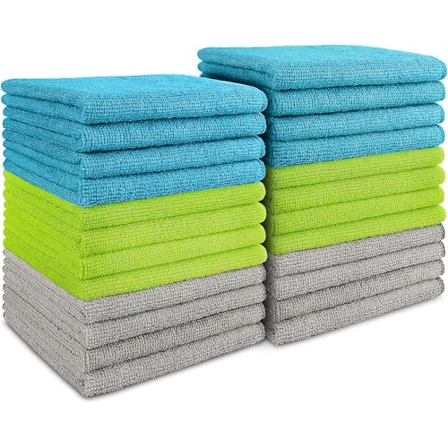 Image of AIDEA Microfiber Cleaning Cloths Softer Highly Absorbent, Lint Free Streak Free for House, Kitchen, Car, Window Gifts(12in.x16in.)aa‚¬a€24PK