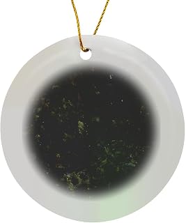 3dRose UBA Tuba Granite Print Circle Porcelain Ornament