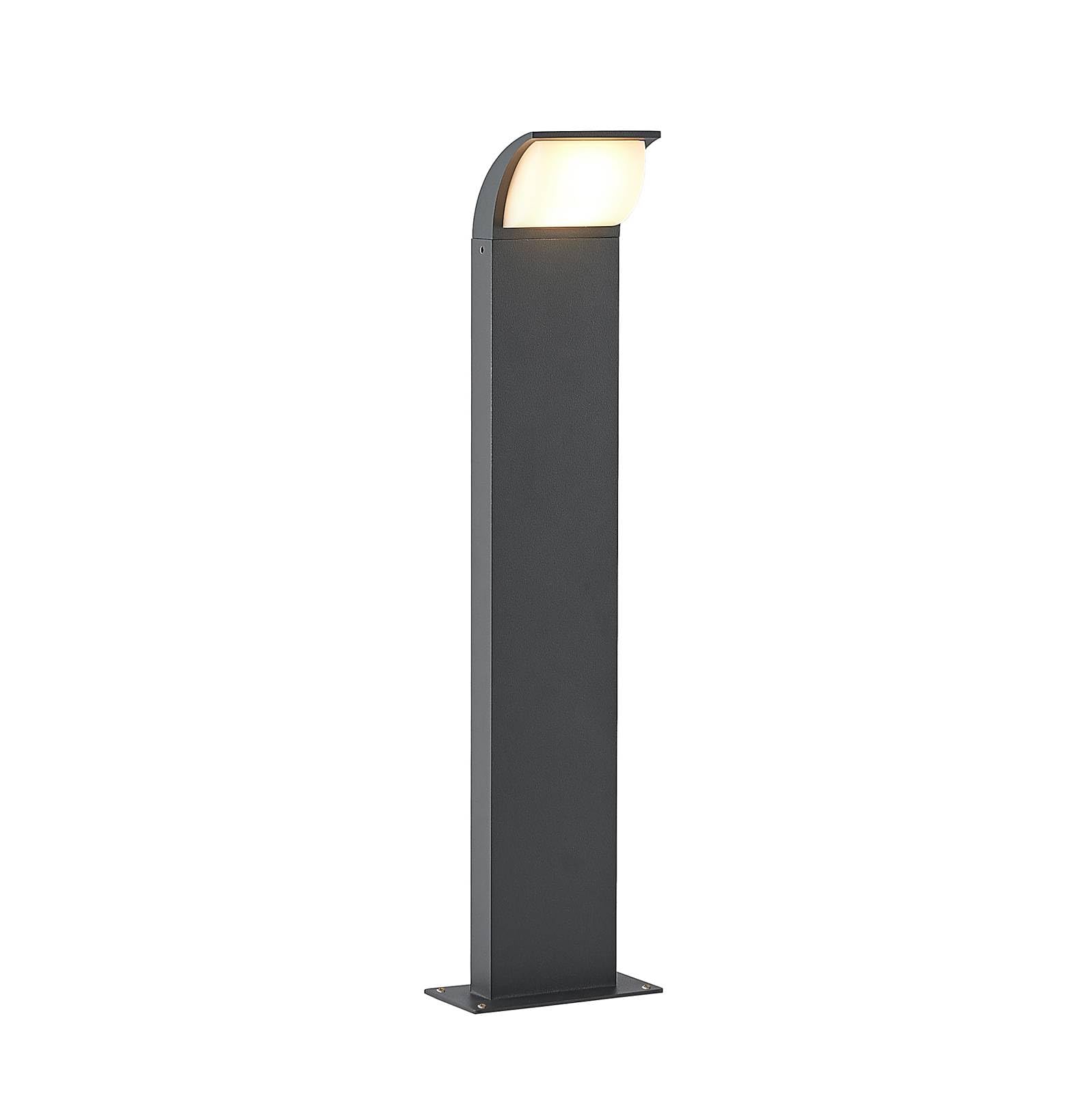 Lucande LED Outdoor Lights Tinna (Modern) in Black Made of Aluminium (1 Light Source,) from Pillar, Garden Path Bollard lamp