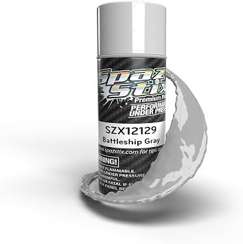 3.5oz Can Aerosol Enamel Paint in Battleship Gray by Spaz Stix