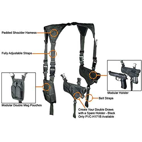 Utg Le Grade Universal Horizontal Shoulder Holster, Black #TOP3