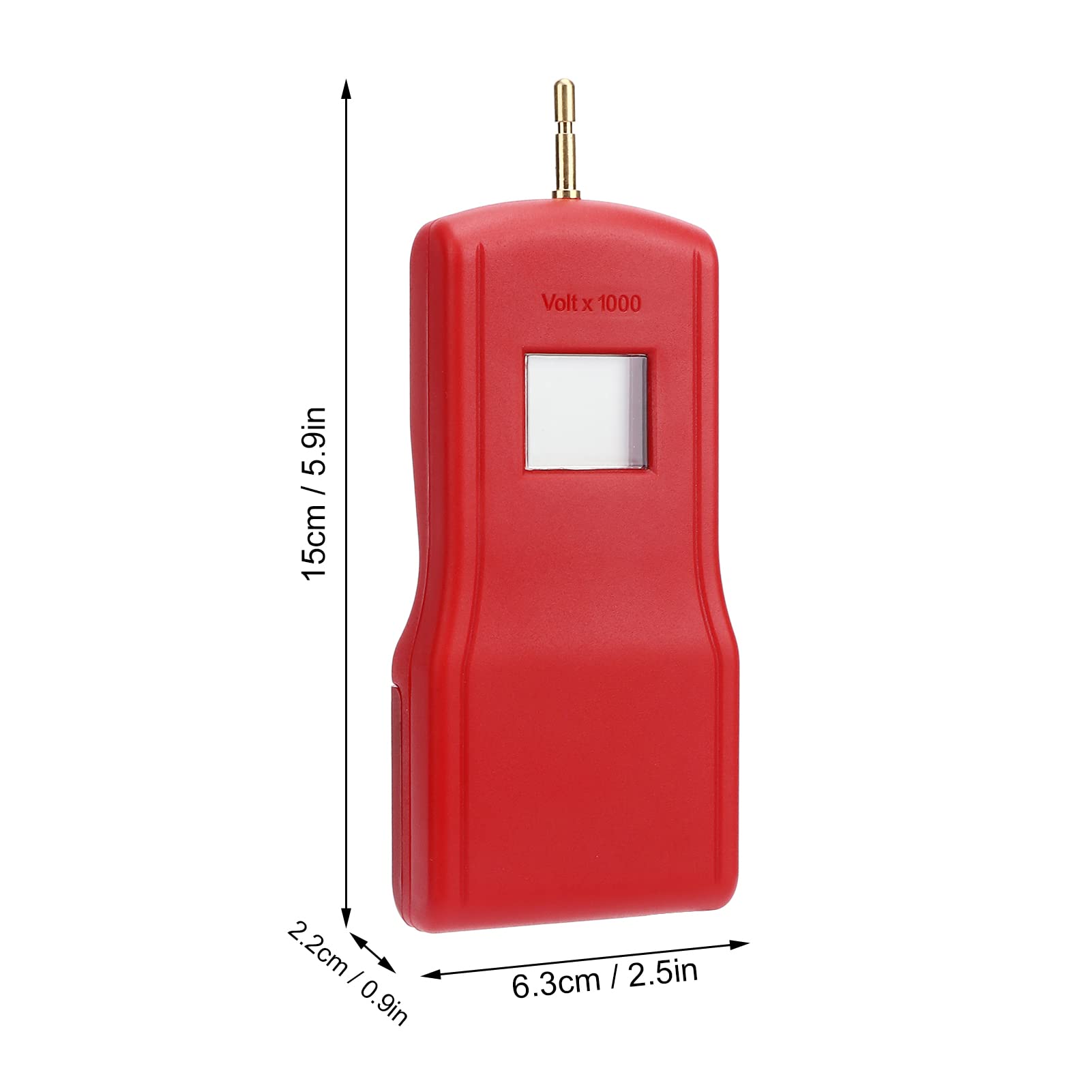 Tester di Tensione per Recinto Elettrico LCD Voltmetro Digitale per Recinto Elettrico Portatile 15KV per Giardino Agricolo(Rosso)