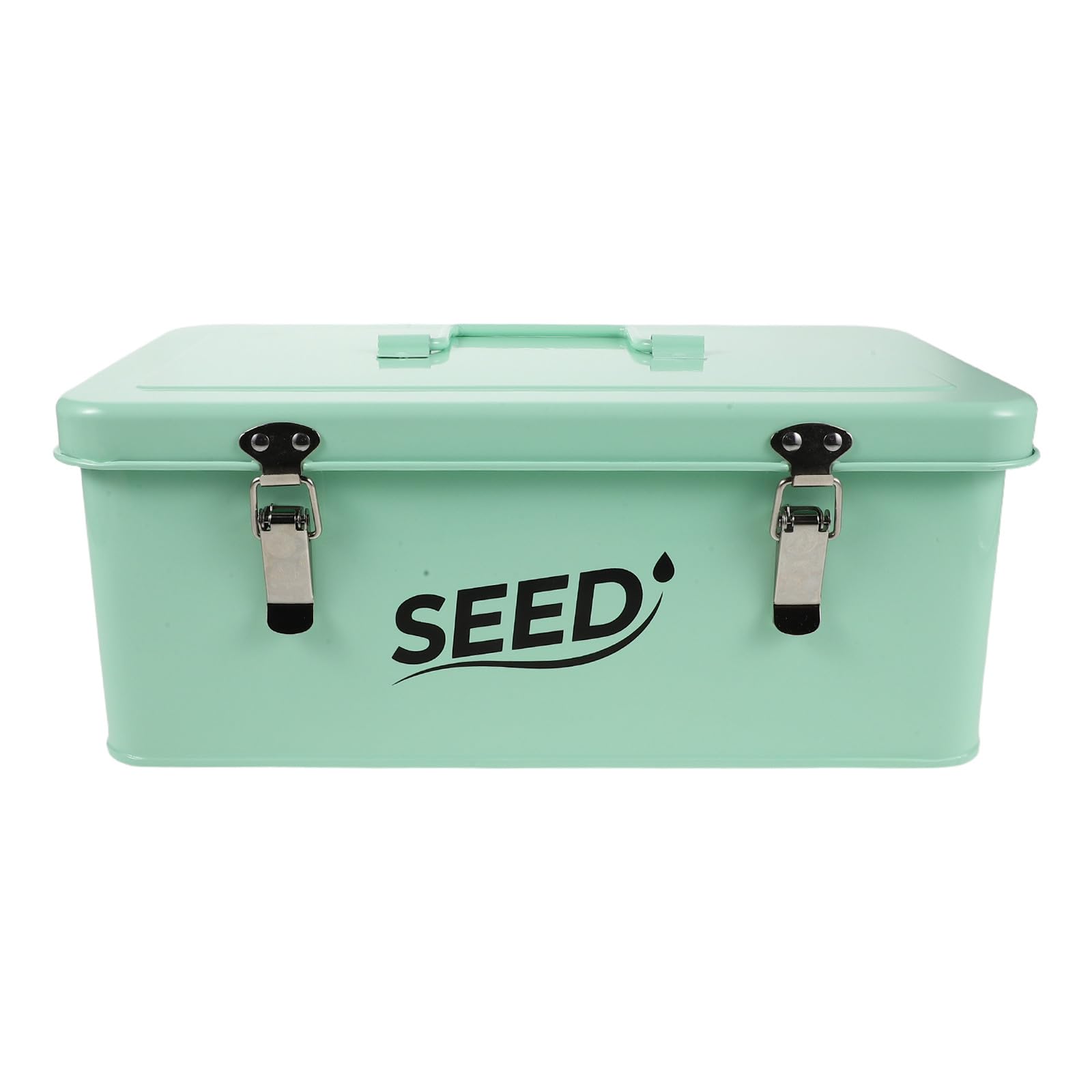 Toddmomy Caja para Paquetes de Semillas con separadores - Organizador de 4 Compartimentos con asa - Contenedor para la colección de Semillas de Plantas y Flores (Verde Claro)