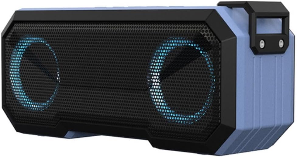 Portable Speaker Flash Light Speaker Bass Stereo IPX7 Waterproof Loudspeaker 12H Playtime(D)