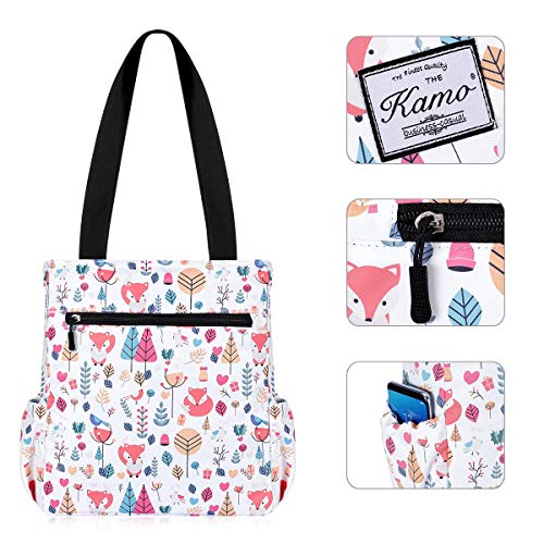 Image of KAMO Floral Tote Bag - Waterproof Lightweight Handbags Travel Shoulder Bag for Hiking Yoga Gym Swimming Travel Beach