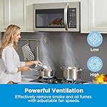 Midea MOR17BSA-SS 1.7 Cu.ft. Over The Range Microwave Oven with Smart Touch Panel, Auto Cooking Menu, 1000 W, 300 CFM Ventilation, in Stainless Steel - Image 3