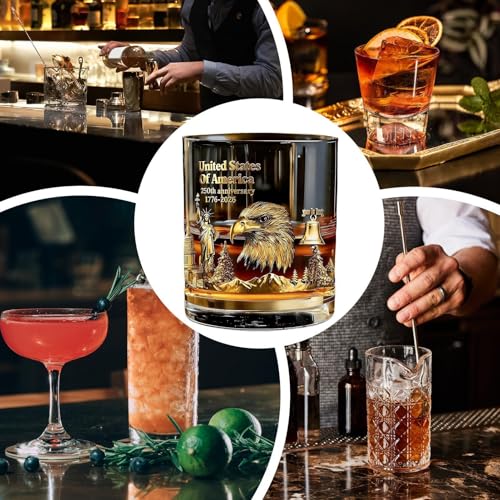 Vaso de whisky Old Fashioned con base pesada que evita derrames en fiestas de casa 5