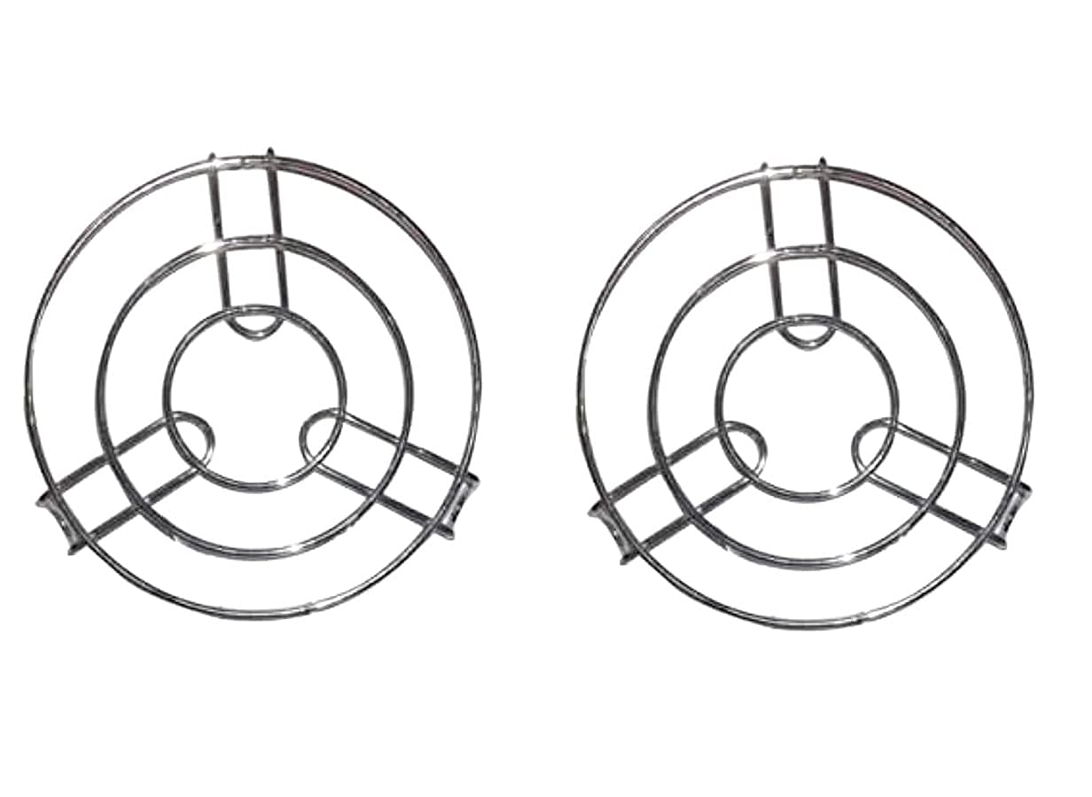 LMR3 Round Steamer Rack Stand | Steel Pot, Cooker, Donga Stand (Set of 2)