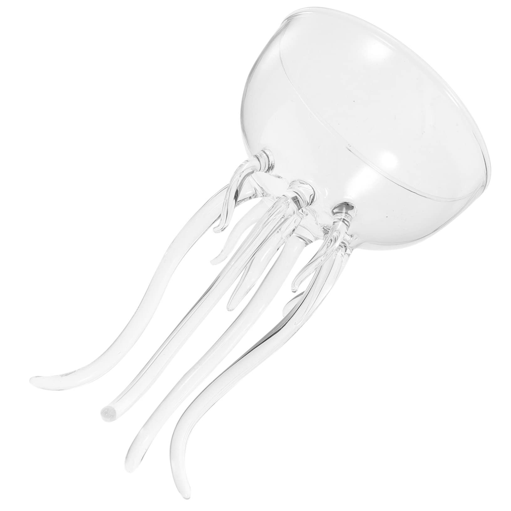 Ciieeo Portable Octopus Glass Goblet Creative Jellyfish Design Beverage Cup for Parties and Home Use Transparent Cocktail Glass Versatile Drinkware for Wine and Juices