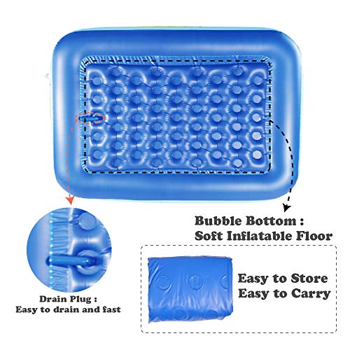 WateBom Inflatable Family Swimming Center Pool with Inflatable Soft Floor, 70 inches Ocean World Kids Swimming Pool - Thumbnail 4