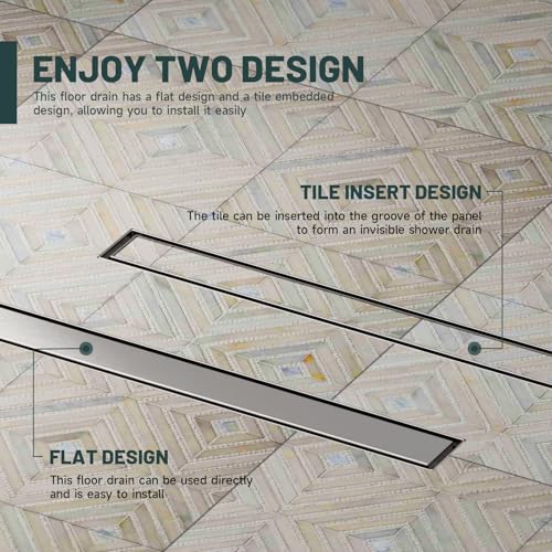 Greenspring 28 Inch Linear Shower Floor Drain, Stainless Steel by Greenspring - Used condition - Image 4