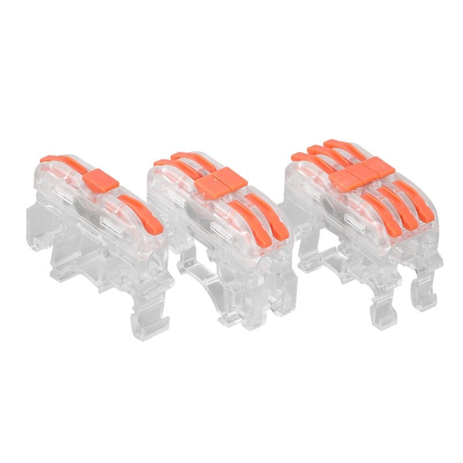 10 sztuk 222-211.212.213 2P/4P/6P kabel elektryczny kompaktowe złącze złączki zaciskowe złącze NS 35 (222-213 przezroczysty)