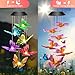 Christmas Stocking Stuffers for Women Mom Grandma Birthday, White Elephant Gifts for Adults, Winzwon Solar Lights Outdoor Wind Chimes for Garden Yard Patio Porch Decor Hanging Butterfly Decorations
