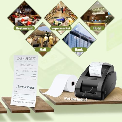 Image of GLUN POS Receipt Thermal Paper Rolls, Pack of 20 Rolls 79mm(3 inch) x 50 Meter Size, Smudge & Jam-Free Thermal Rolls for Cash Billings