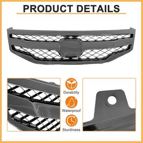 DIBON AUTO Front Bumper Grill for 2011 2012 Honda Accord 4 Door Sedan Mesh Grille by DIBON AUTO - Used condition - Image 2