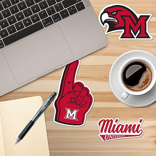 Image of Miami University (OH) 9ct Vinyl Large Deluxe Stickers Variety Pack - Laptop, Water Bottle, Scrapbooking, Tablet, Skateboard, Indoor /Outdoor - Set of 9